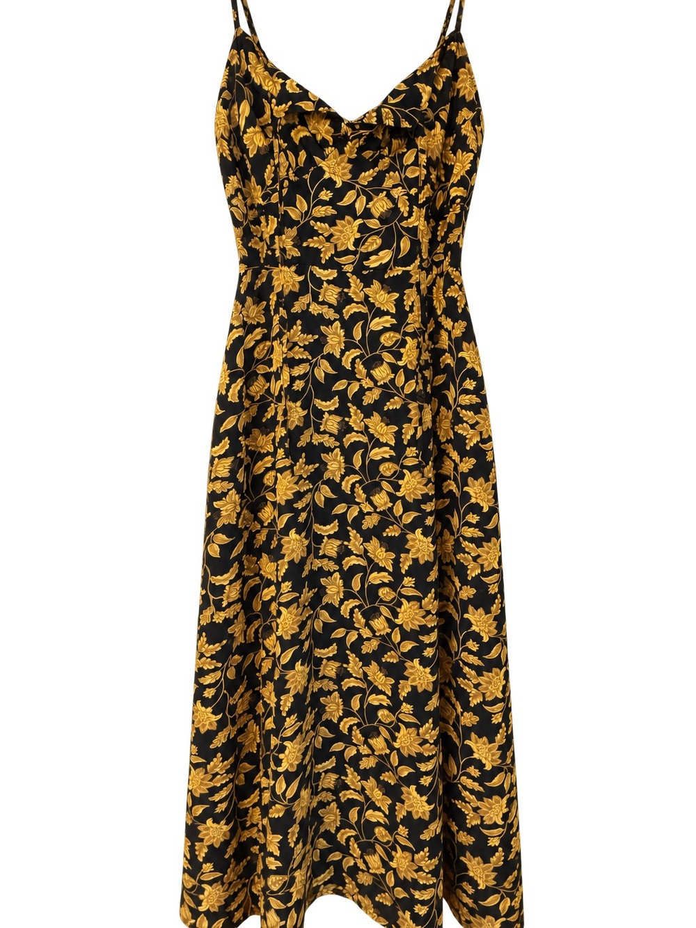 Black & Gold Floral  Dress